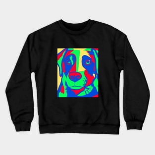 Colorful Abstract Dog Face Crewneck Sweatshirt